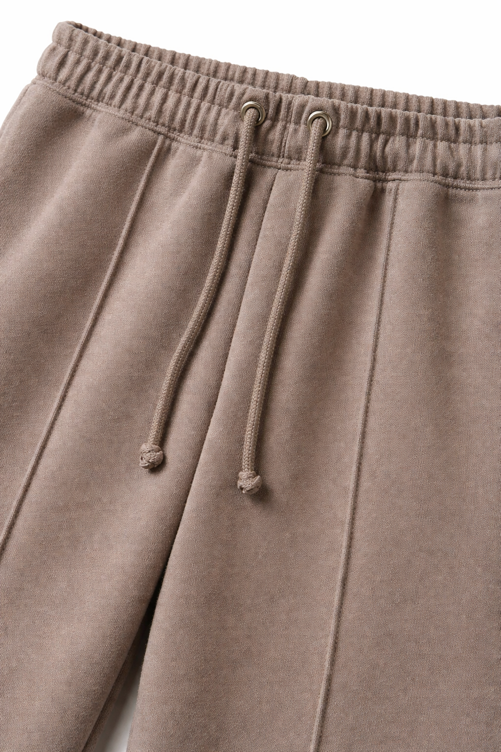TAUPE PINTUCK SWEATPANTS